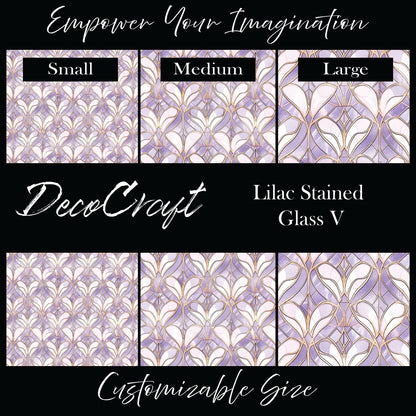 DecoCraft - Stained Glass - Art Deco - Lilac V