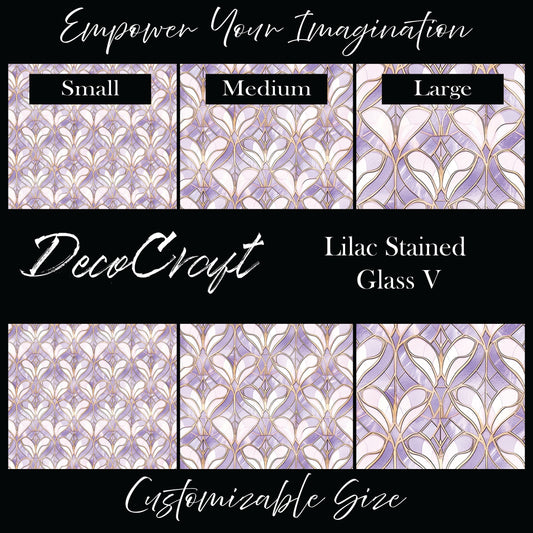 DecoCraft - Stained Glass - Art Deco - Lilac V