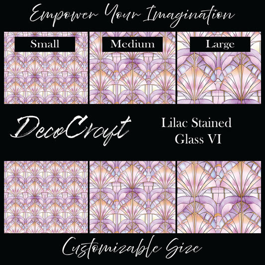 DecoCraft - Stained Glass - Art Deco - Lilac VI