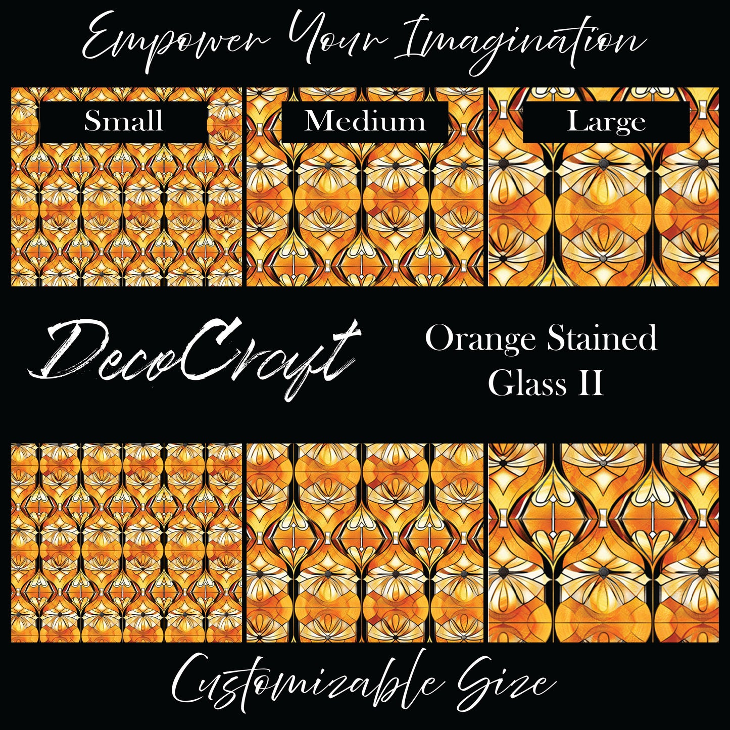 DecoCraft - Stained Glass - Art Deco - Orange II