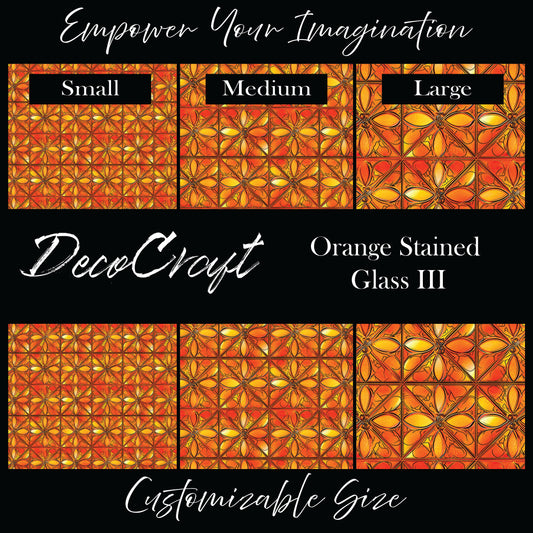 DecoCraft - Stained Glass - Art Deco - Orange III