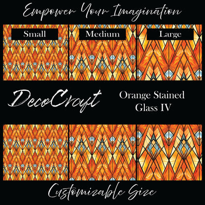 DecoCraft - Stained Glass - Art Deco - Orange IV