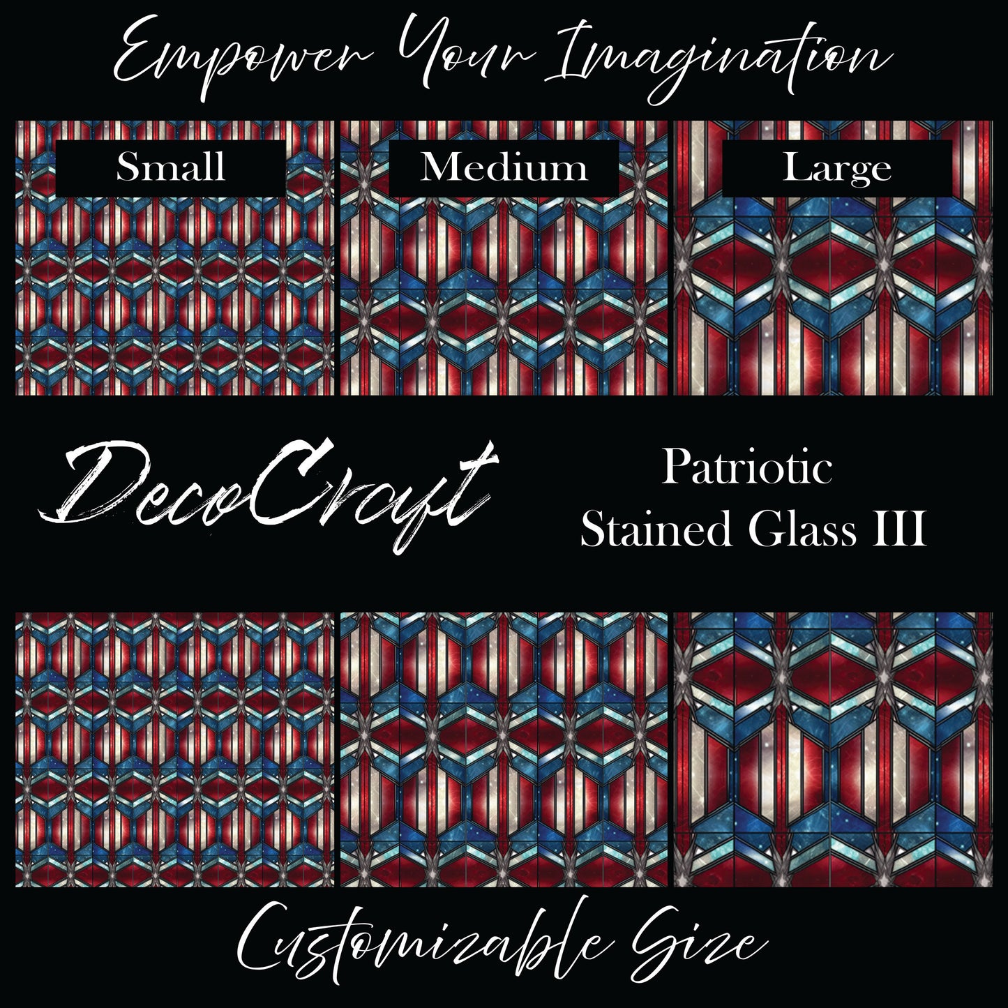 DecoCraft - Stained Glass - Art Deco - Patriotic III