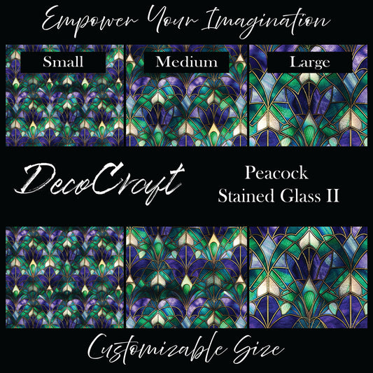 DecoCraft - Stained Glass - Art Deco - Peacock II