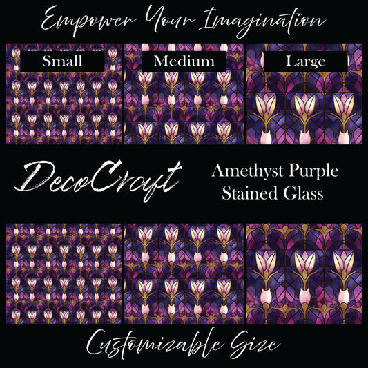 DecoCraft - Stained Glass - Art Deco - Amethyst Purple I