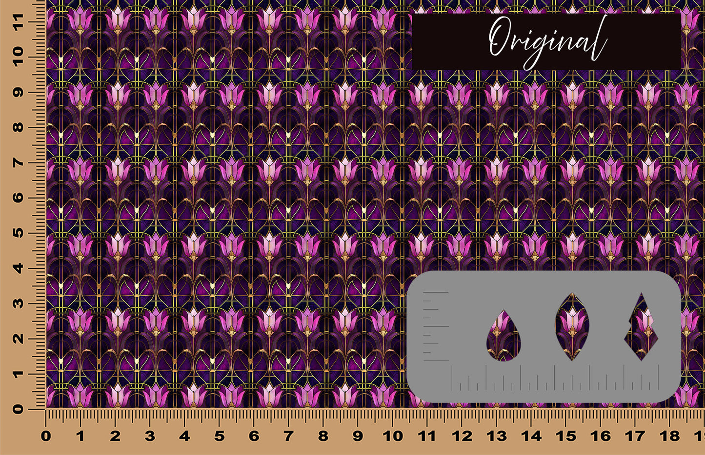 DecoCraft - Stained Glass - Art Deco - Amethyst Purple II