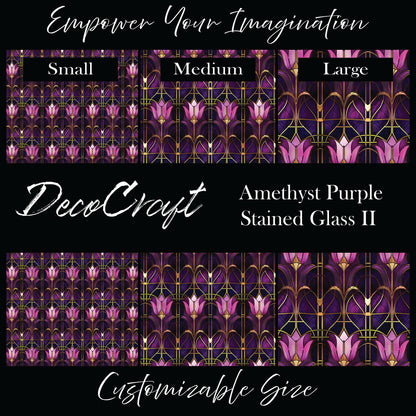 DecoCraft - Stained Glass - Art Deco - Amethyst Purple II