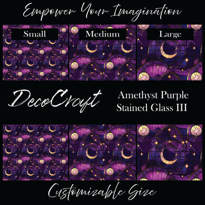 DecoCraft - Stained Glass - Art Deco - Amethyst Purple III