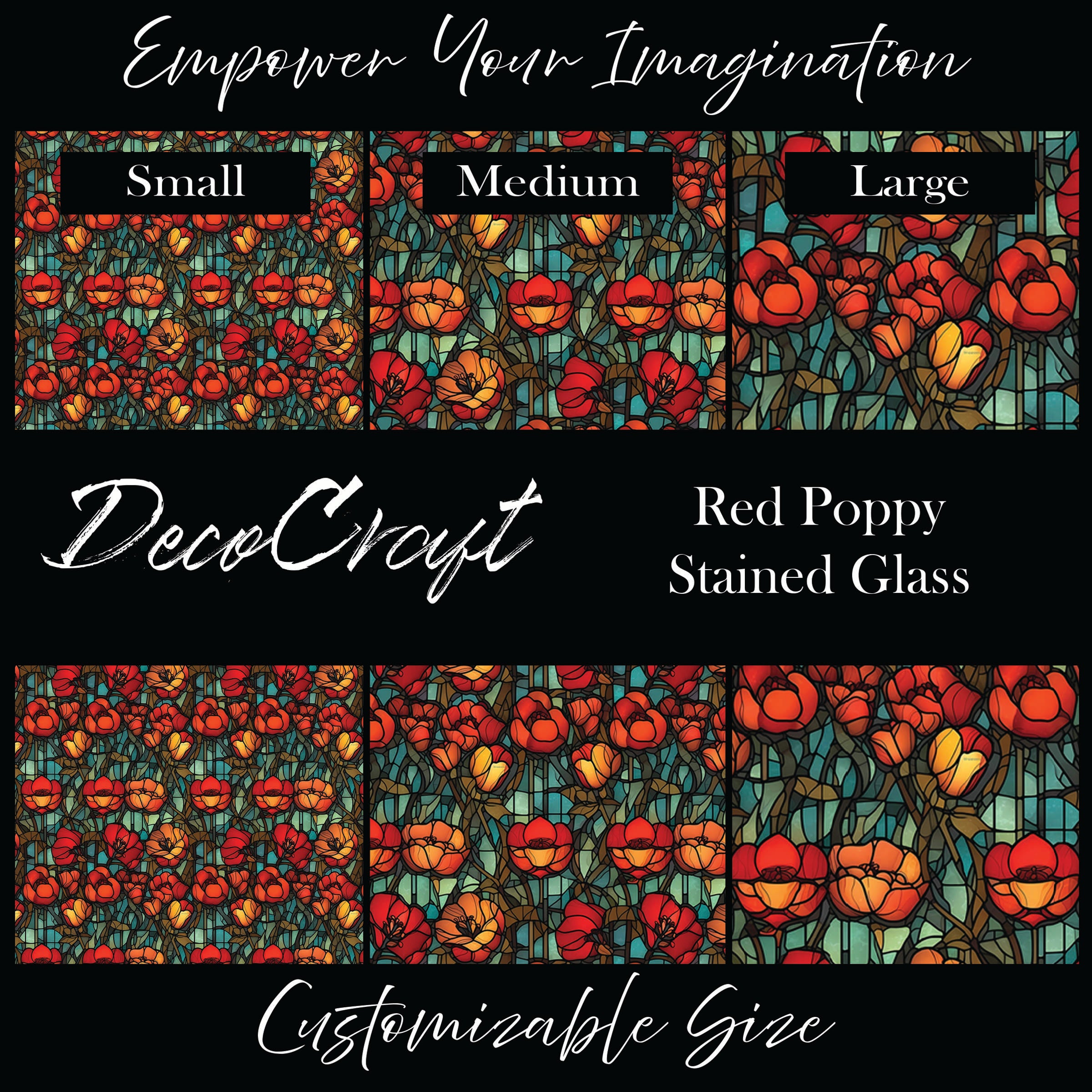DecoCraft - Stained Glass - Flowers - Red Poppy – H & H Creations