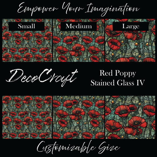 DecoCraft - Stained Glass - Flowers - Red Poppy IV