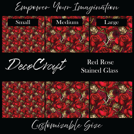 DecoCraft - Stained Glass - Flowers - Red Rose