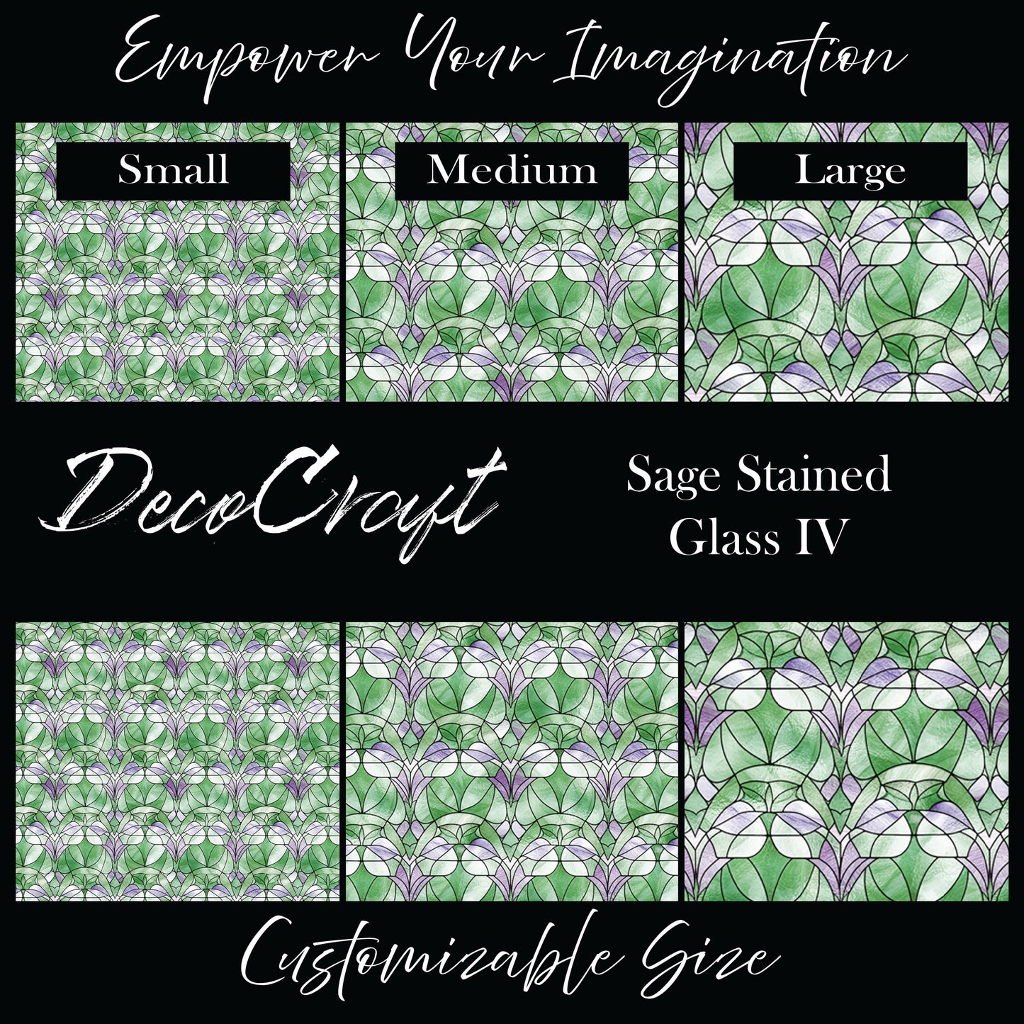 DecoCraft - Stained Glass - Art Deco - Sage IV