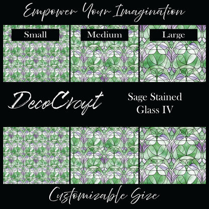 DecoCraft - Stained Glass - Art Deco - Sage IV