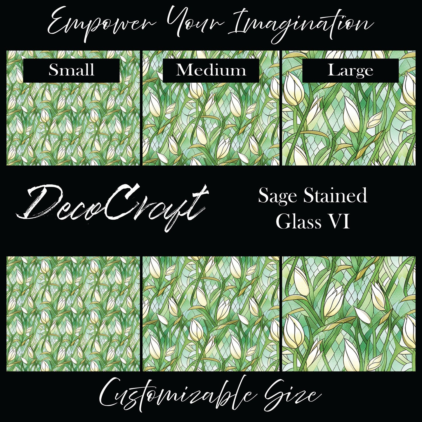 DecoCraft - Stained Glass - Art Deco - Sage VI