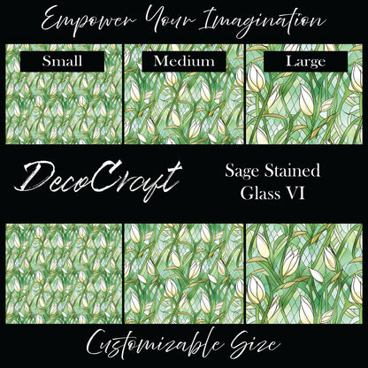 DecoCraft - Stained Glass - Art Deco - Sage VI