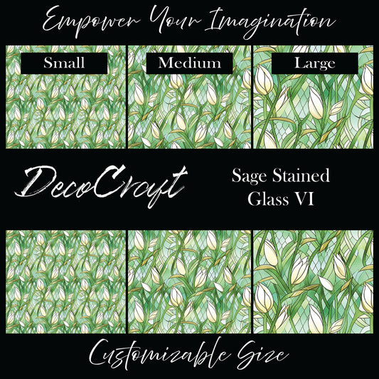 DecoCraft - Stained Glass - Art Deco - Sage VI