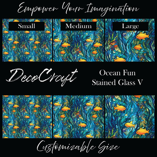 DecoCraft - Stained Glass - Ocean Fun V