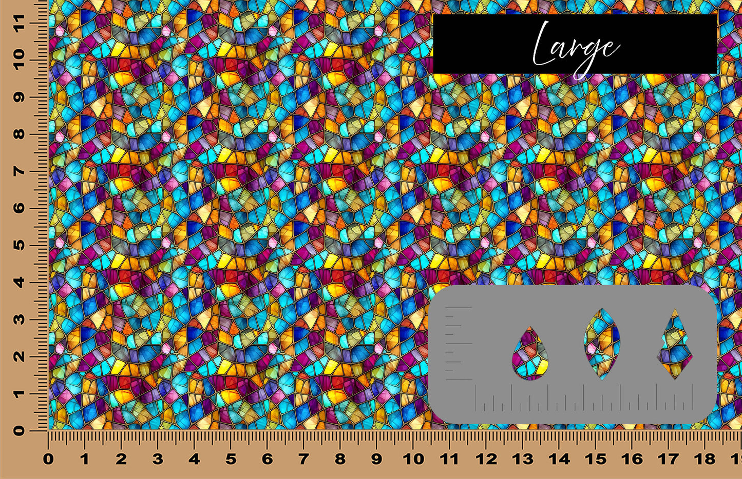 DecoCraft - Stained Glass - Multicolor -Jewel Tones II