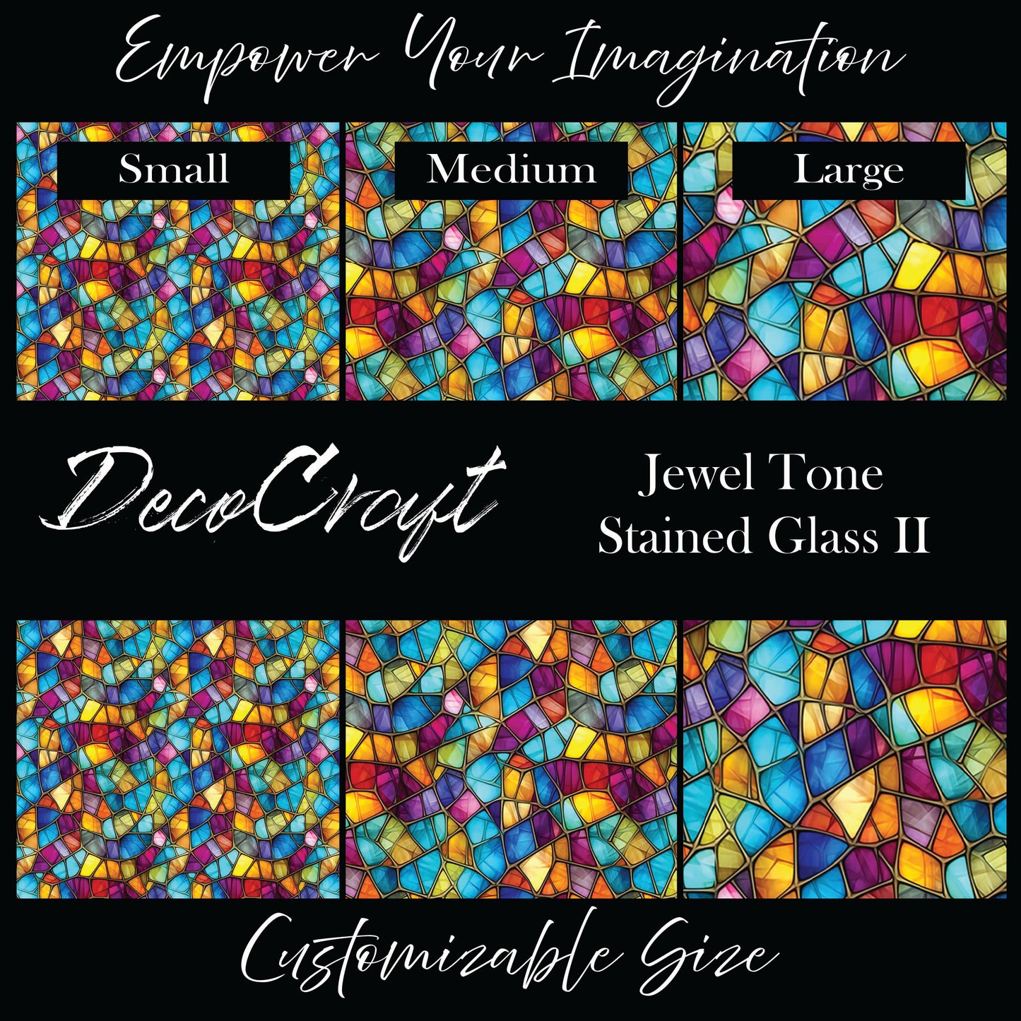 DecoCraft - Stained Glass - Multicolor -Jewel Tones II