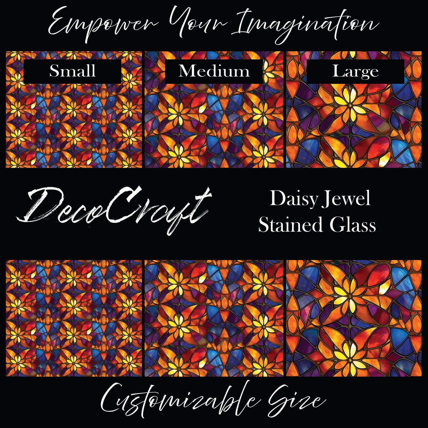 DecoCraft - Stained Glass - Multicolor -Daisy Jewel