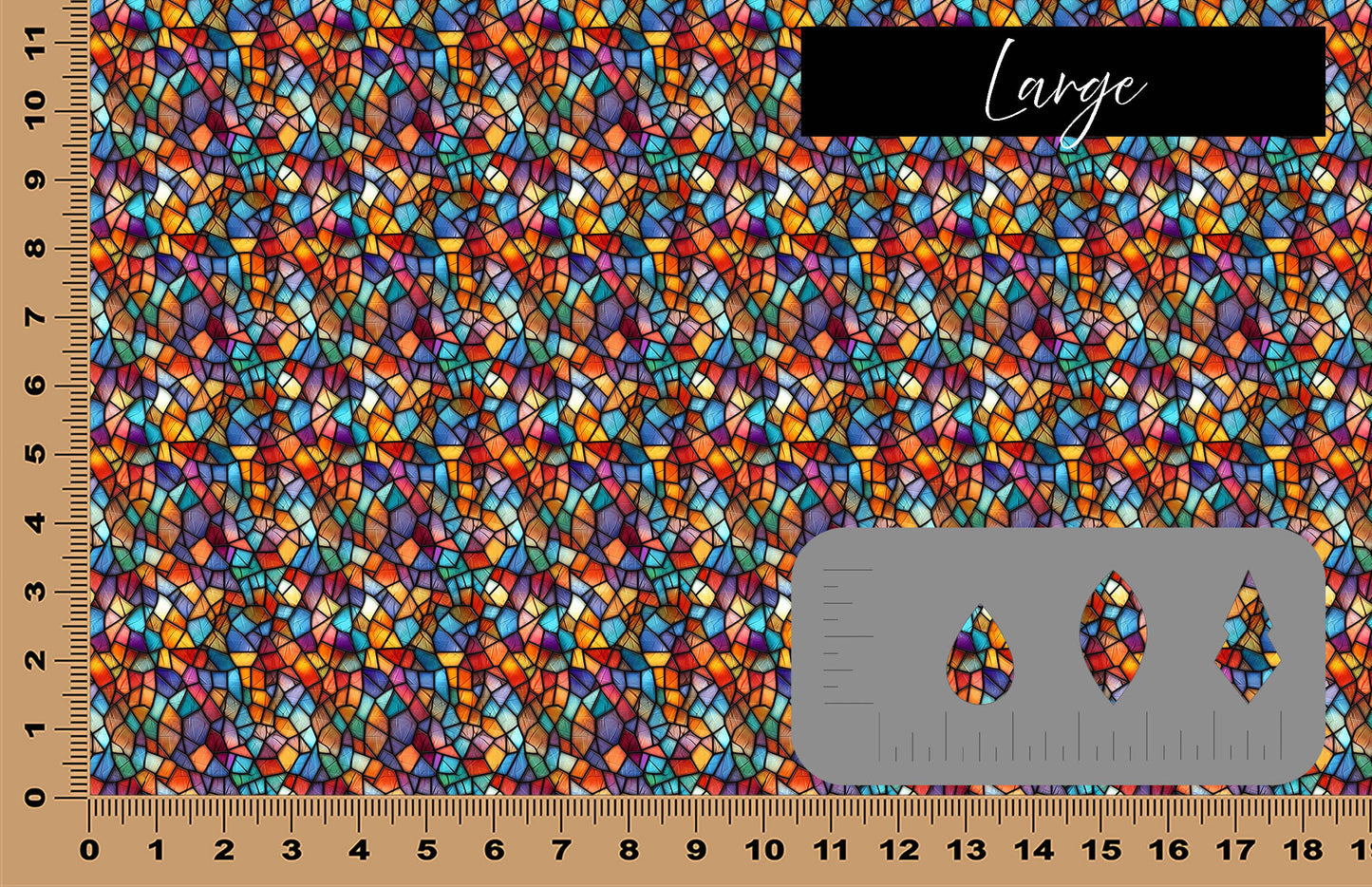 DecoCraft - Stained Glass - Multicolor - Jewel Tones IV