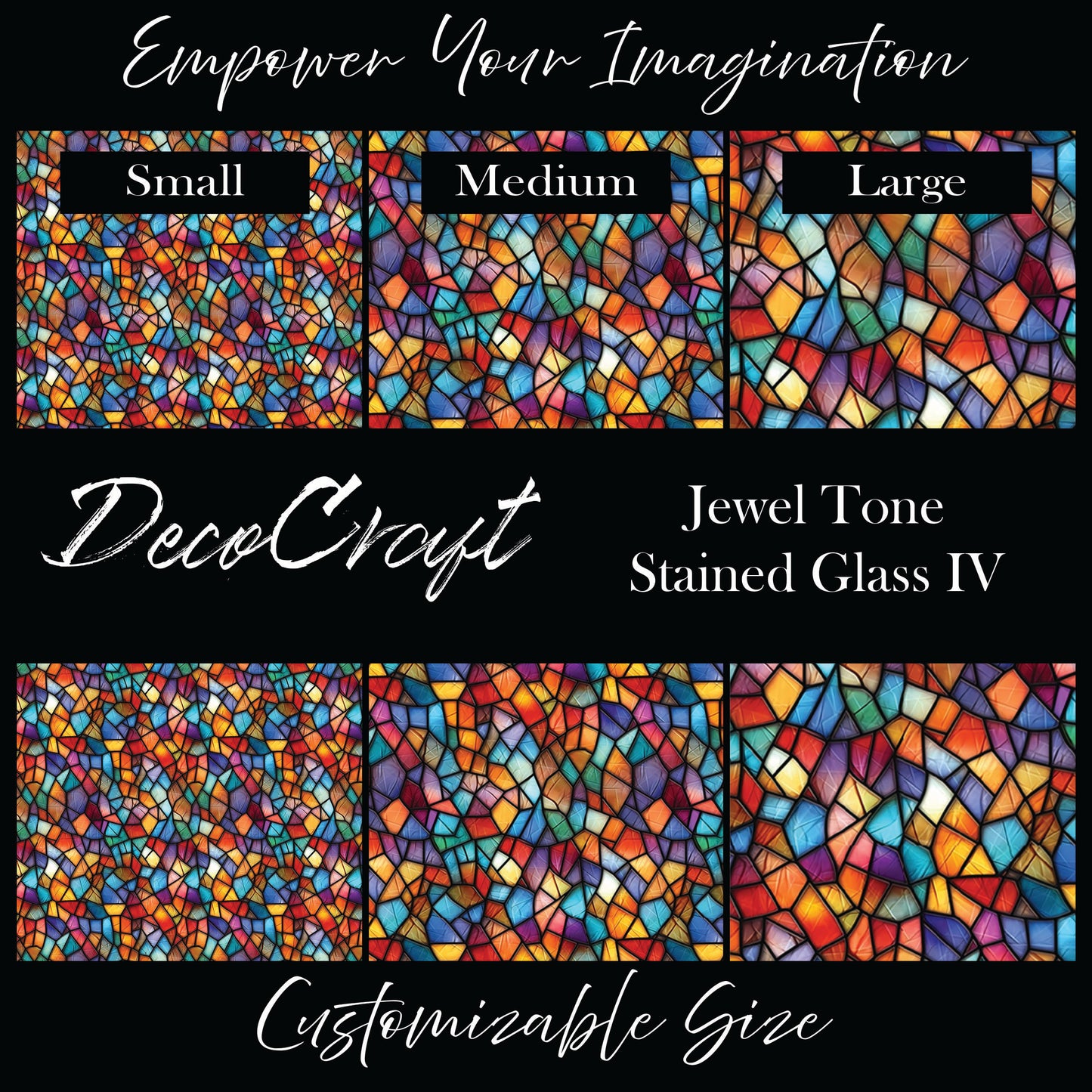 DecoCraft - Stained Glass - Multicolor - Jewel Tones IV