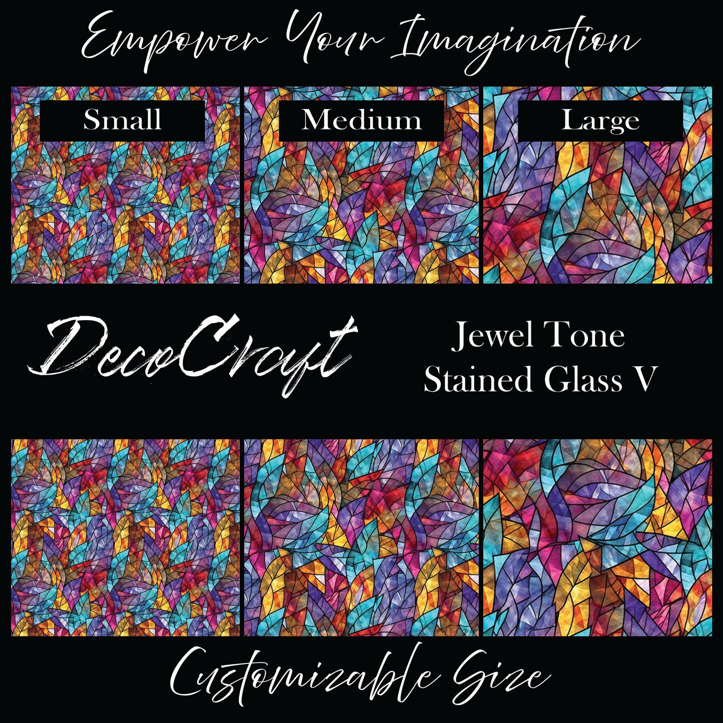 DecoCraft - Stained Glass - Multicolor - Jewel Tones V