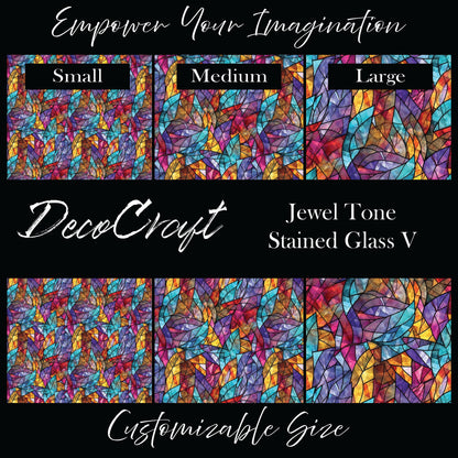 DecoCraft - Stained Glass - Multicolor - Jewel Tones V