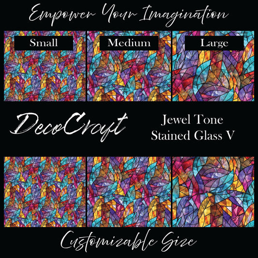 DecoCraft - Stained Glass - Multicolor - Jewel Tones V