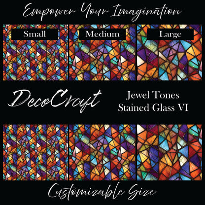 DecoCraft - Stained Glass - Multicolor - Jewel Tones VI
