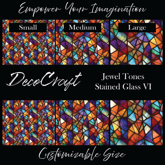 DecoCraft - Stained Glass - Multicolor - Jewel Tones VI