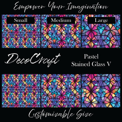 DecoCraft - Stained Glass - Multicolor - Pastel V