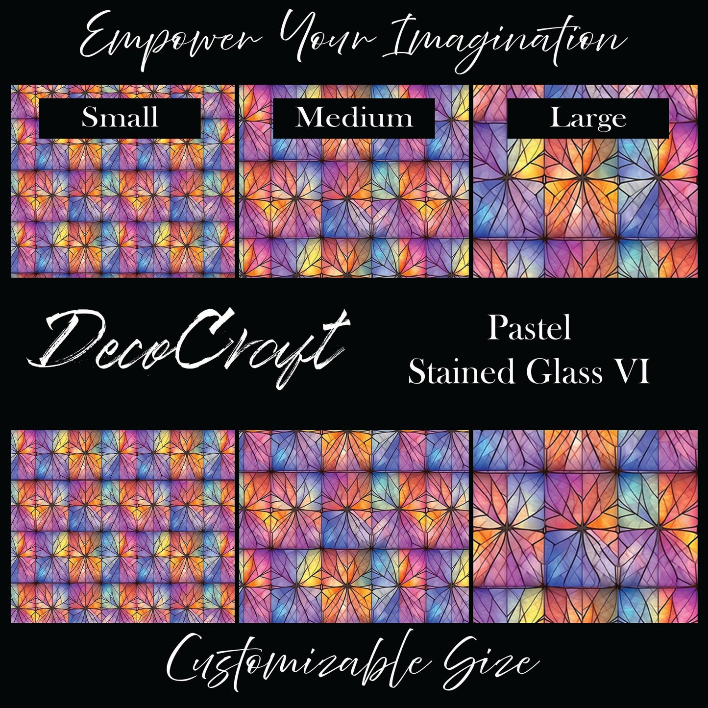 DecoCraft - Stained Glass - Multicolor - Pastel VI