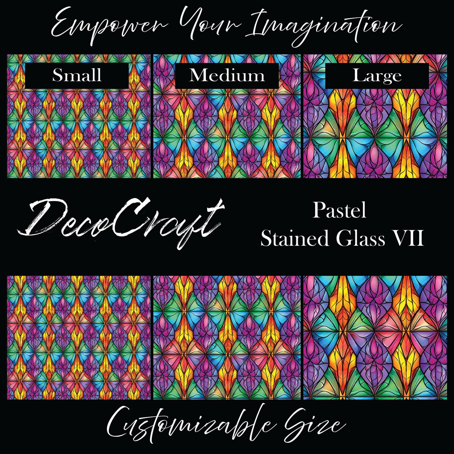 DecoCraft - Stained Glass - Multicolor - Pastel VII