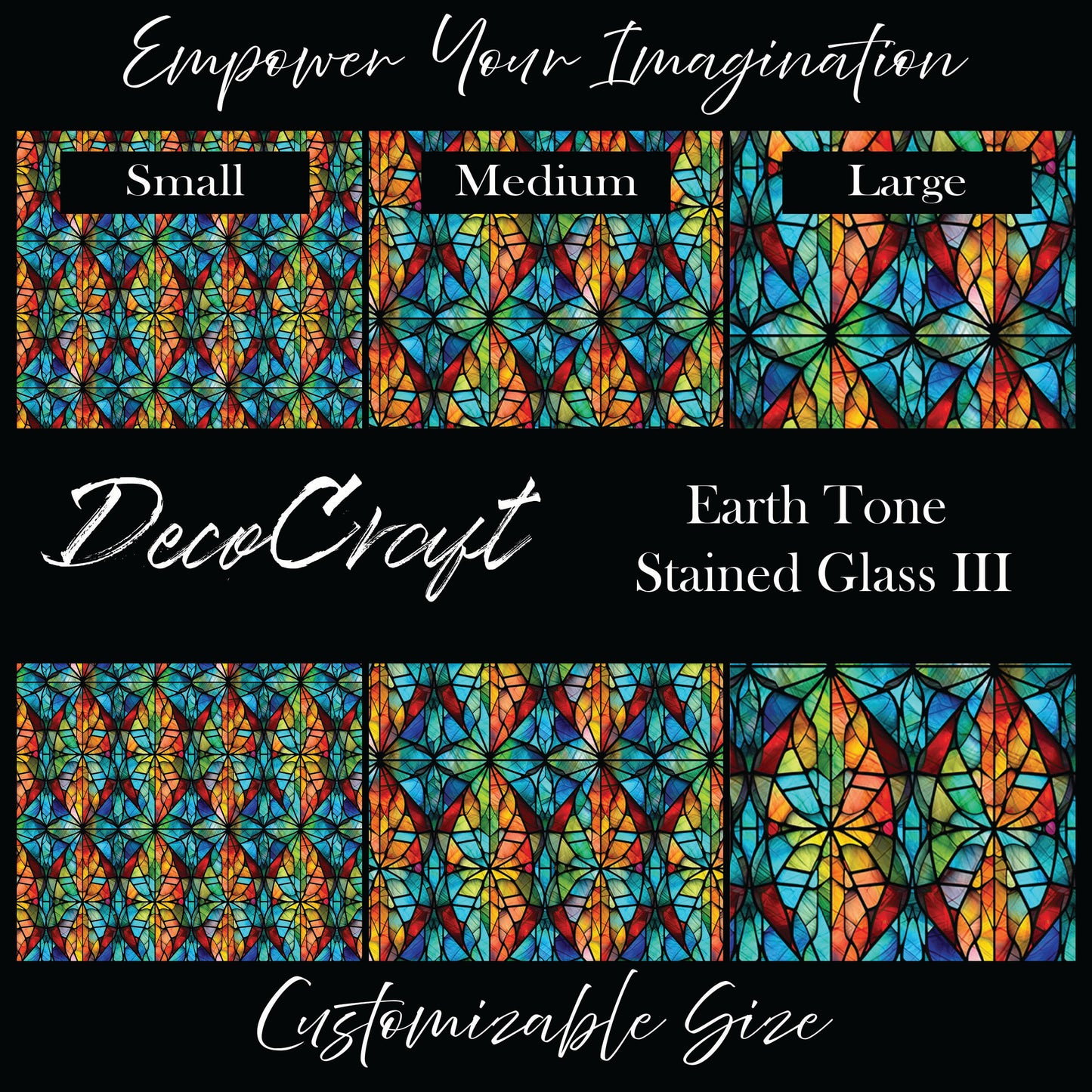 DecoCraft - Stained Glass - Multicolor -Earth Tone III