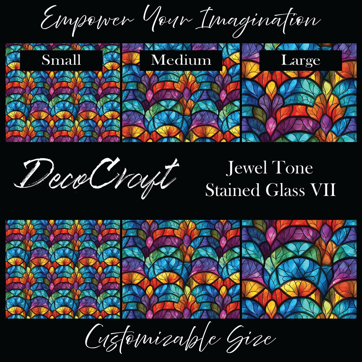 DecoCraft - Stained Glass - Multicolor - Jewel Tone VII