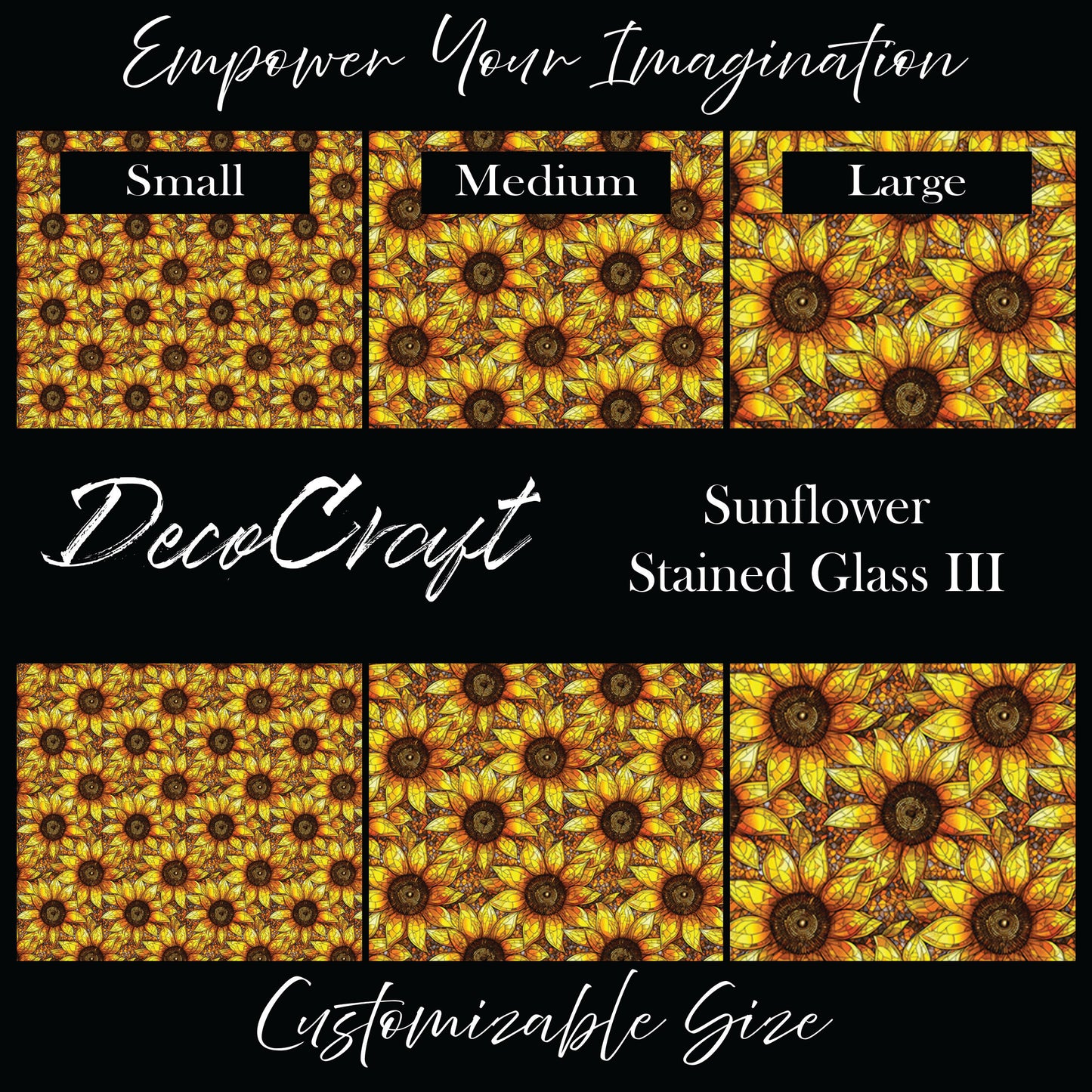 DecoCraft - Stained Glass - Flowers - Sunflower III