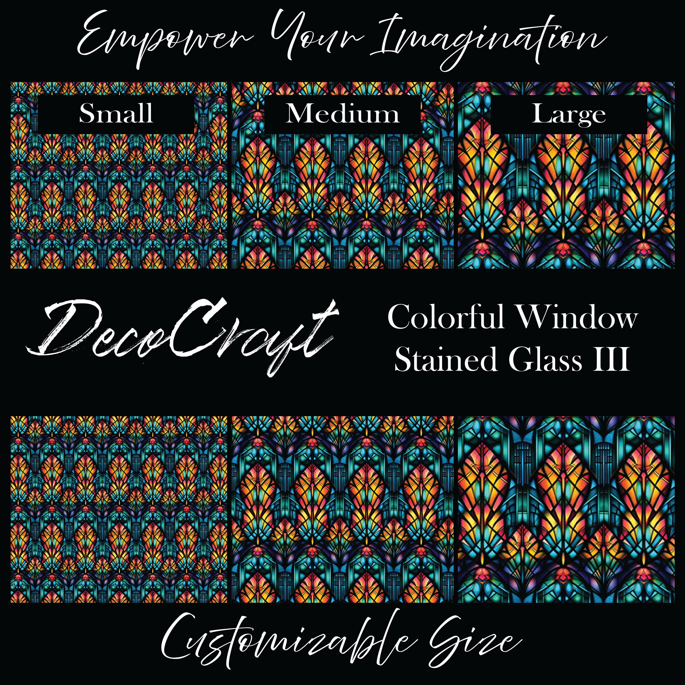 DecoCraft - Stained Glass - Windows - Colorful Window III – H & H Creations
