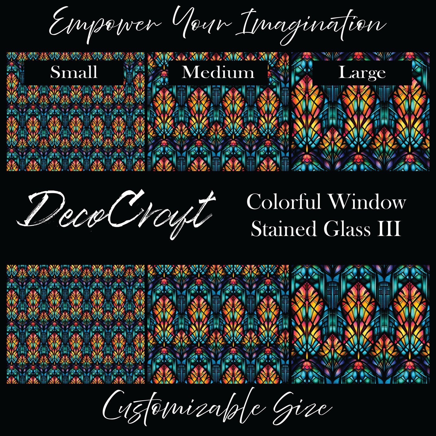 DecoCraft - Stained Glass - Windows - Colorful Window III