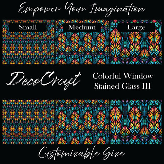 DecoCraft - Stained Glass - Windows - Colorful Window III