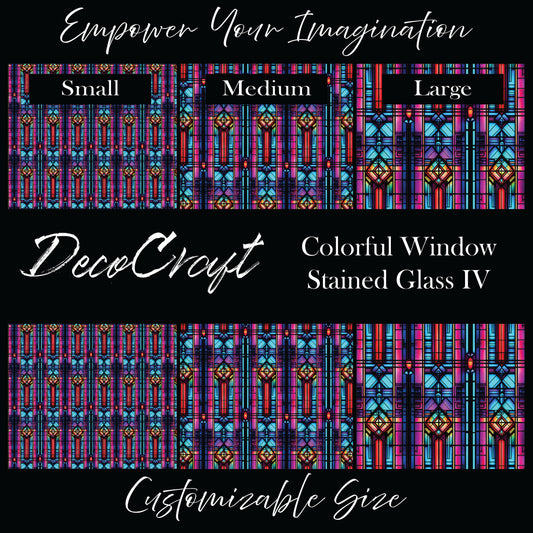 DecoCraft - Stained Glass - Windows - Colorful Window IV
