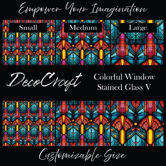 DecoCraft - Stained Glass - Windows - Colorful Window V