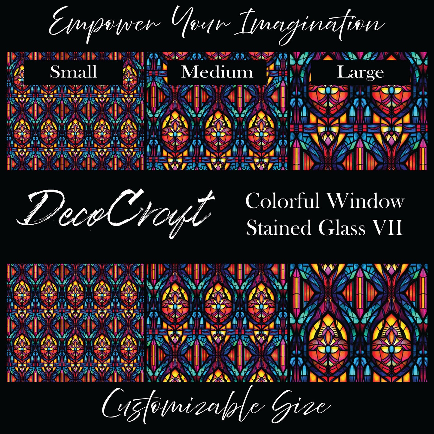 DecoCraft - Stained Glass - Windows - Colorful Window VII