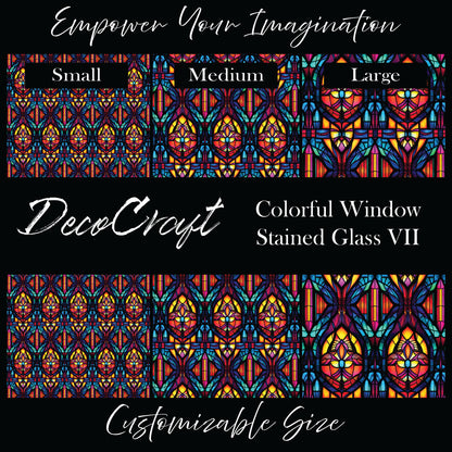 DecoCraft - Stained Glass - Windows - Colorful Window VII