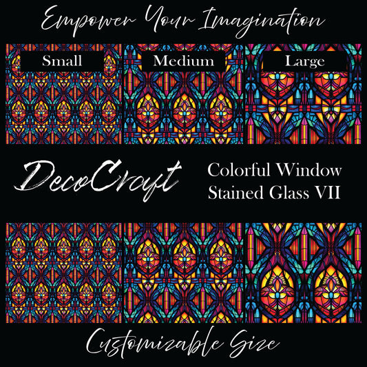 DecoCraft - Stained Glass - Windows - Colorful Window VII