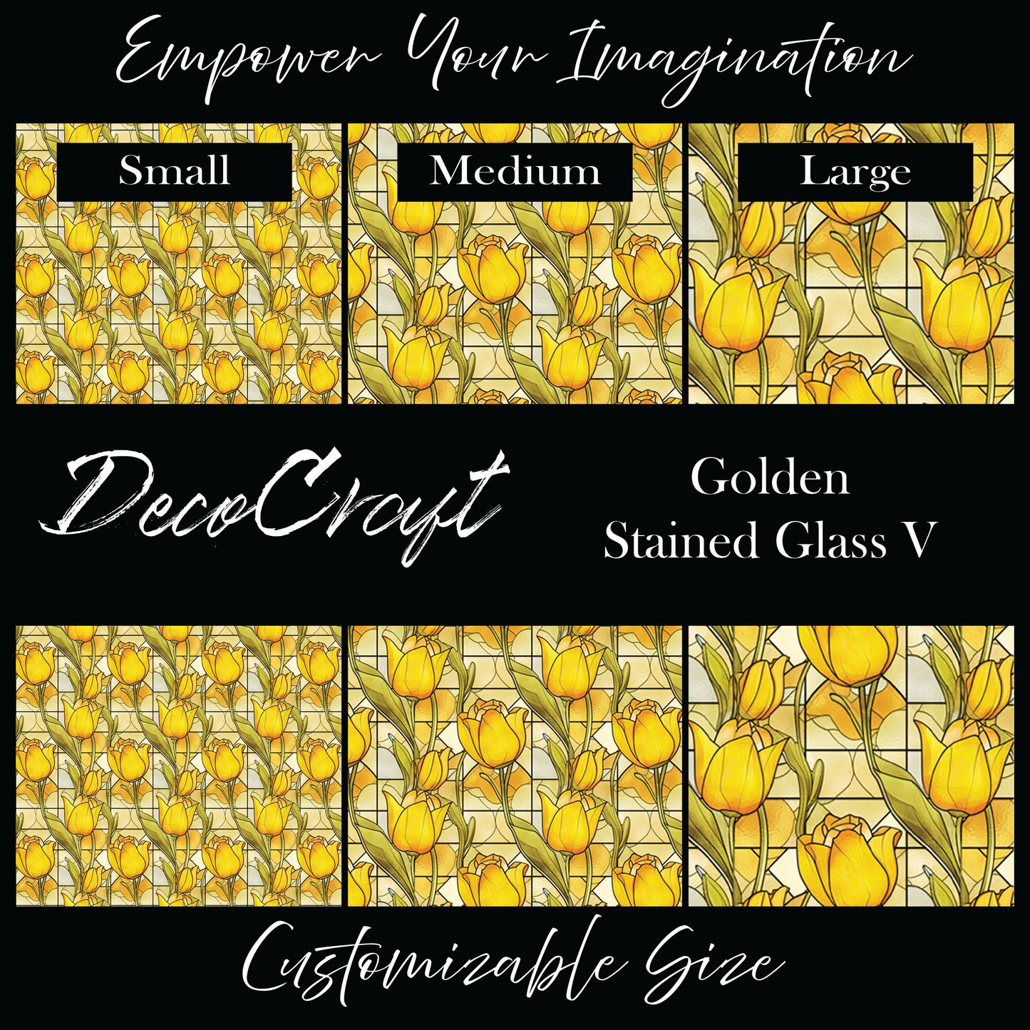 DecoCraft - Stained Glass - Art Deco - Golden Glass V