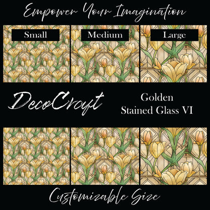 DecoCraft - Stained Glass - Art Deco - Golden Glass VI