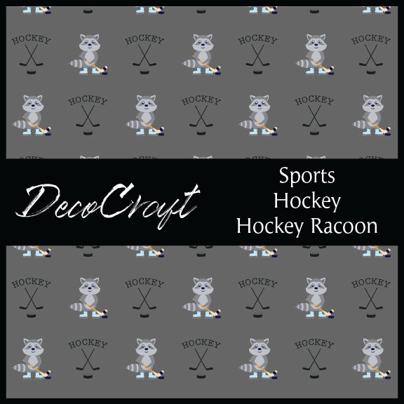 DecoCraft - Sports - Hockey - Hockey Raccoon