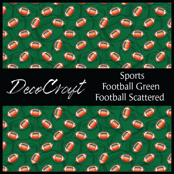 DecoCraft - Sports - Football - Green Football Scattered