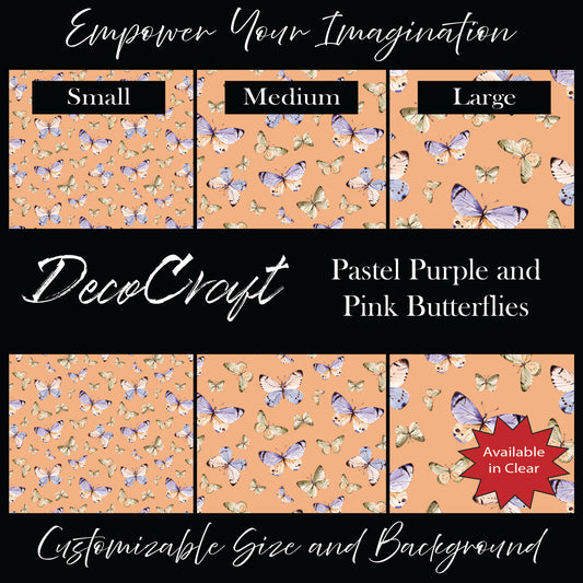 DecoCraft - Animals, Bugs, & Birds - Pastel Purple and Pink Butterflies